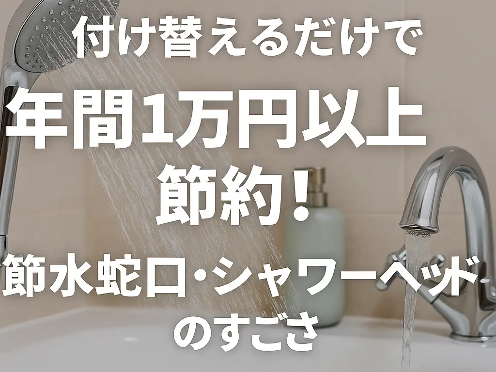 付け替えるだけで年間1万円以上の節約も夢じゃない！節水蛇口・シャワーヘッドのすごさ
