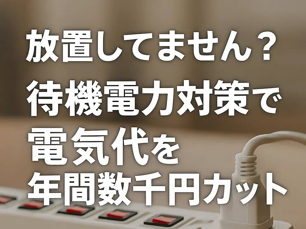 放置してません？待機電力対策で電気代を年間数千円カット!!