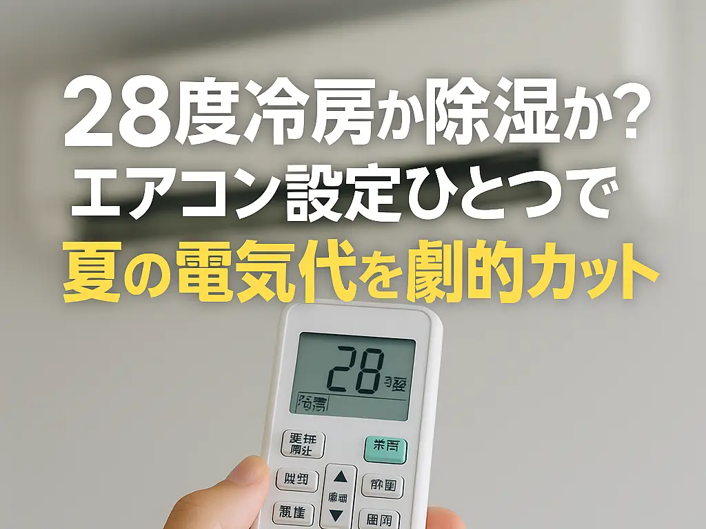 28度冷房か除湿か？エアコン設定ひとつで夏の電気代を劇的カット