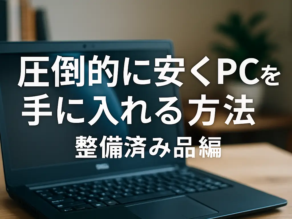 圧倒的に安くPCを手に入れる方法!! 整備済み品編